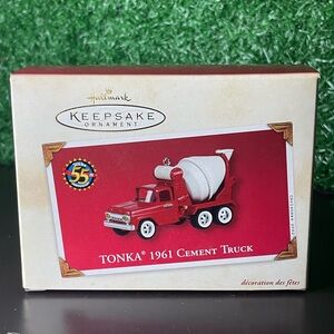 Hallmark 2002 Red and White Tonka Cement Truck Keepsake